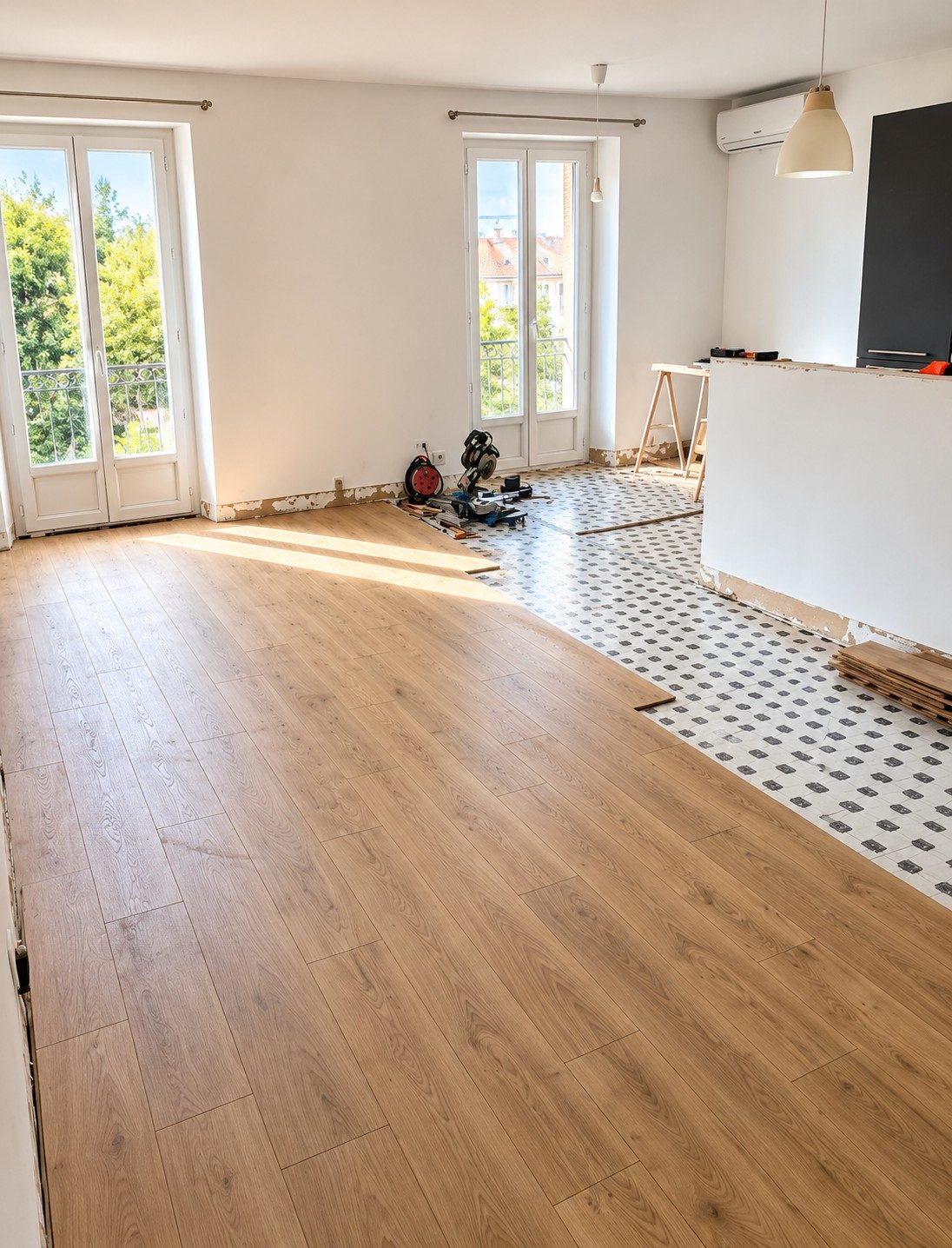 Parquet flottant contrecollé — Parquet — Appartement, Nice