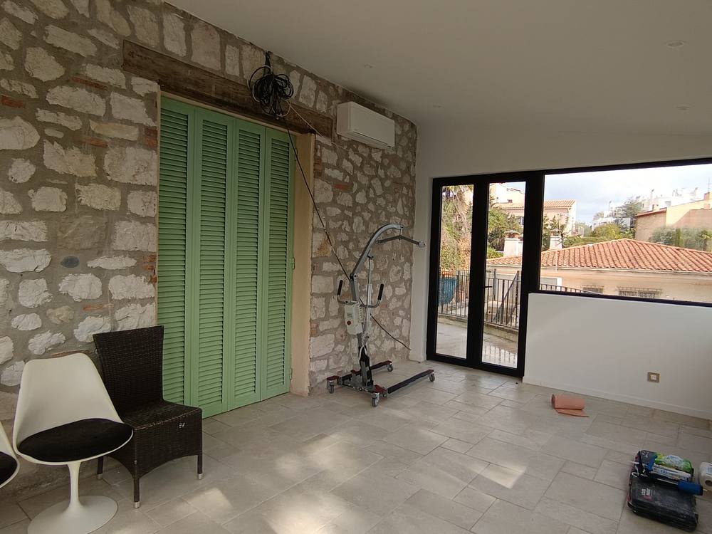 Ouverture de l extension sur la terrasse
